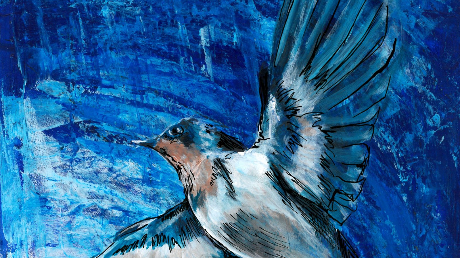 The Swallow, a hand-painted archetype of the number 5