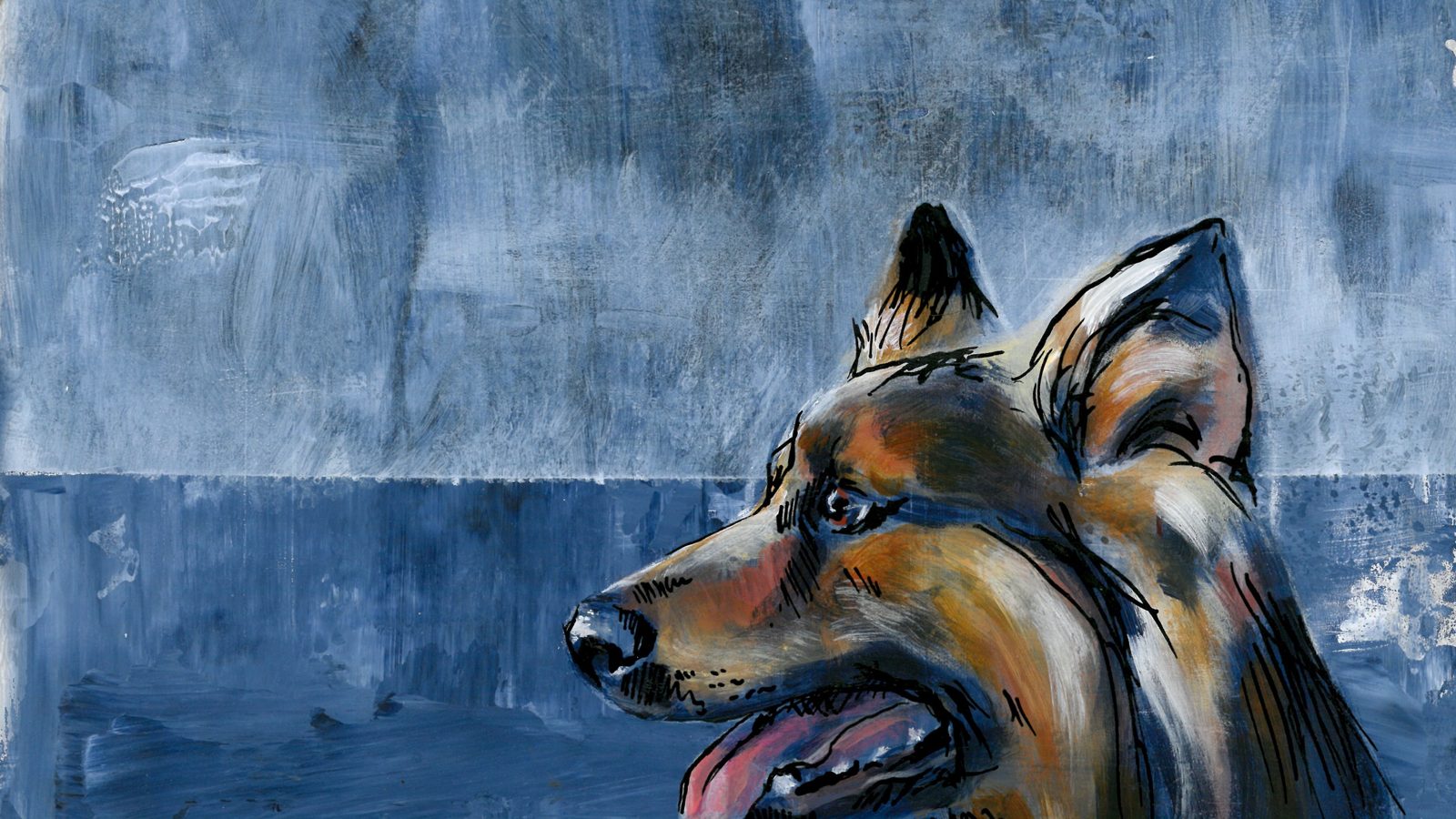 The Dog, a hand-painted archetype of the number 6