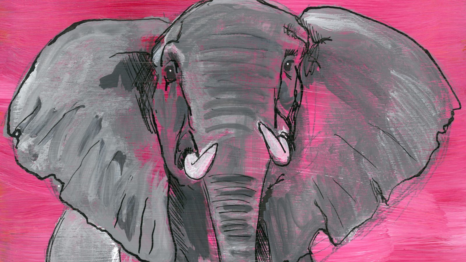 The Elephant, a hand-painted archetype of the number 8